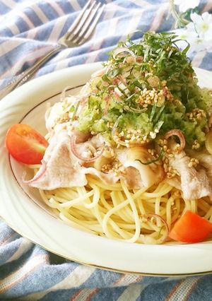 豚しゃぶとおろしきゅうりの冷製パスタ-レシピのメイン写真