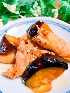 鶏肉と茄子の甘酢炒め♡-レシピのメイン写真