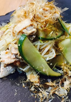 きゅうりと豚肉の梅ポン酢炒め-レシピのメイン写真