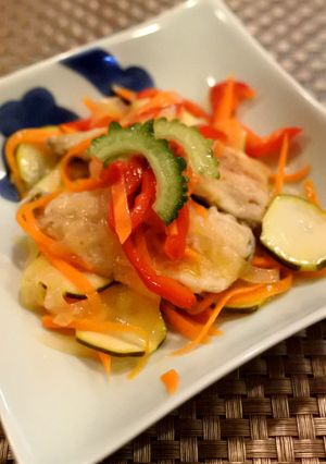 夏野菜たっぷり洋風鯵南蛮-レシピのメイン写真