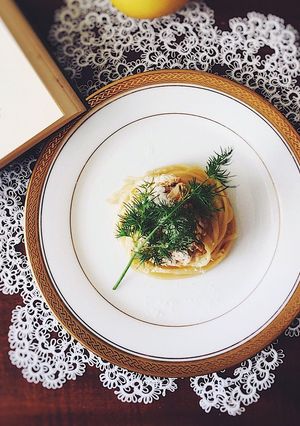 ディルと鮭とレモンのクリームパスタ-レシピのメイン写真