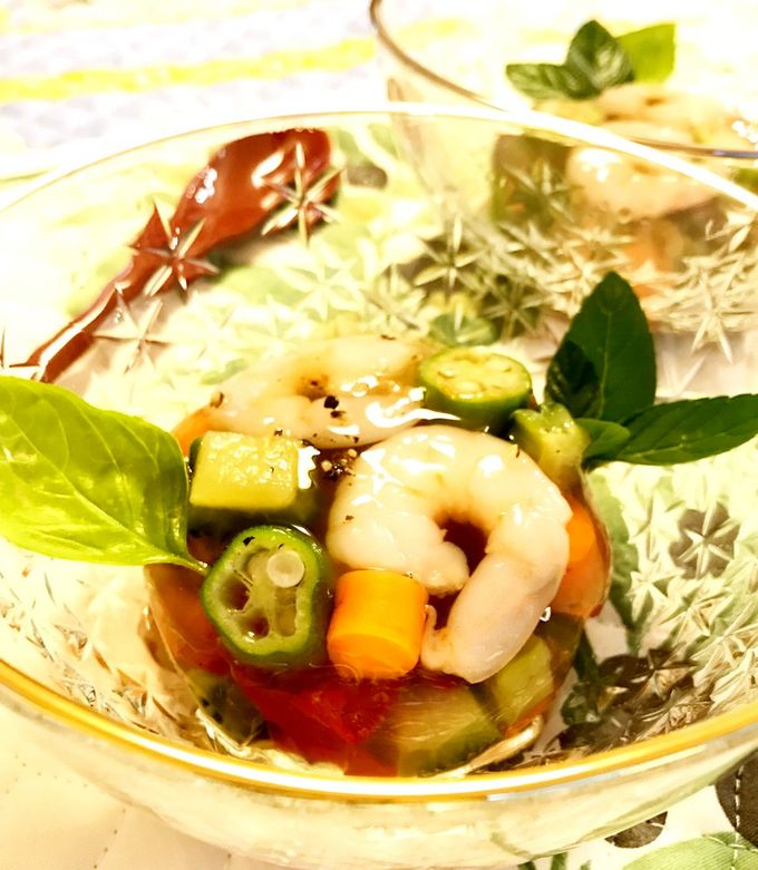 栄養満点！夏野菜のコンソメゼリー寄せ by ゆりーずきっちん