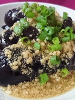 揚げ茄子の鶏そぼろあんかけ-レシピのメイン写真