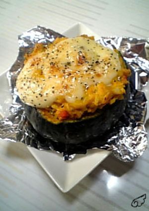 レンジで簡単！カボチャの丸ごとグラタン-レシピのメイン写真