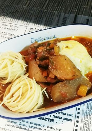 チキンと大根のデミグラスソース煮込み　-レシピのメイン写真
