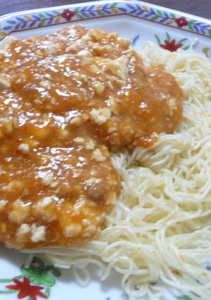 焼き素麺、麻婆あんかけ-レシピのメイン写真