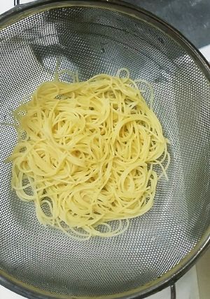 サラスパを電子レンジで茹でる-レシピのメイン写真