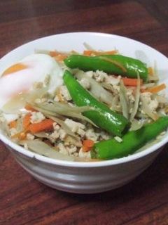 温玉とろ~り鶏ごぼう丼-レシピのメイン写真