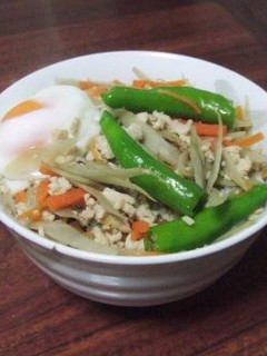 温玉とろ~り鶏ごぼう丼-レシピのメイン写真