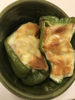 トースタで簡単!ピーマンのチーズ焼き-レシピのメイン写真