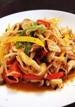 【ヘルシーレシピ】和風きのこ白滝パスタ-レシピのメイン写真