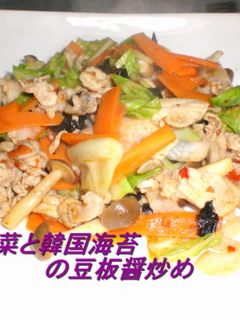 豚野菜と韓国海苔の豆板醤炒め-レシピのメイン写真