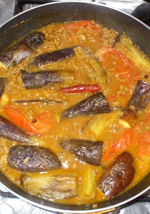 茄子カレー♪簡単・ひき肉とトマト-レシピのメイン写真