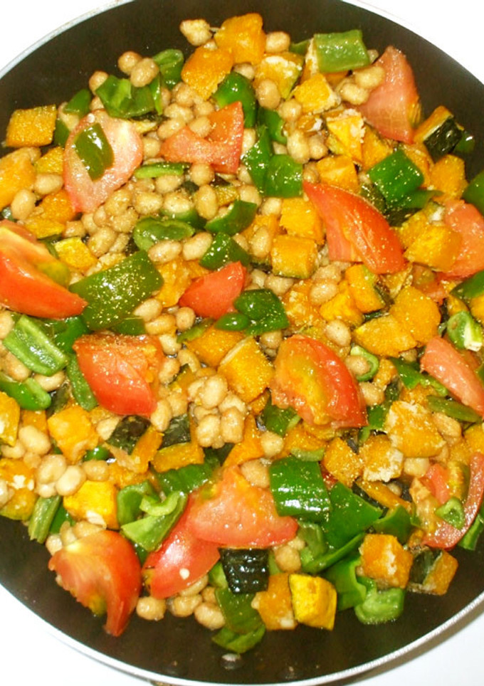 水煮大豆と夏野菜の炒め物♪南瓜＋トマト-レシピのメイン写真