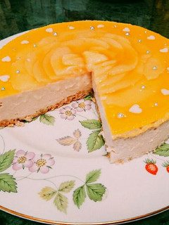 桃のレアチーズケーキ-レシピのメイン写真
