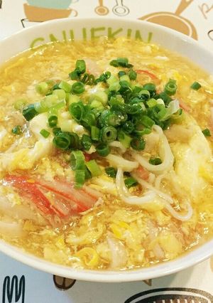 素麺が余ったときに☆タマカマにゅうめん-レシピのメイン写真