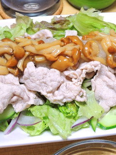 納涼! なめこおろしの冷しゃぶサラダ!-レシピのメイン写真