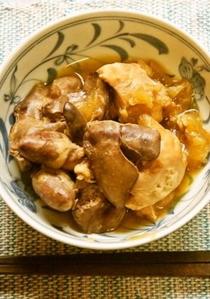圧力鍋で柔らか♪鶏レバーとモモ肉の味噌煮-レシピのメイン写真