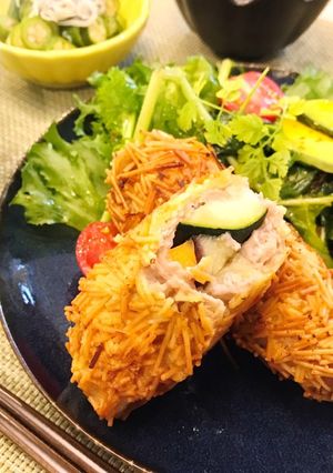 そうめん消費☆カリカリっ豚肉巻きカツ-レシピのメイン写真