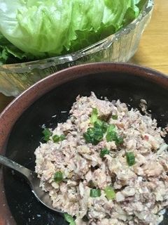 サバ缶ディップのレタス巻き-レシピのメイン写真