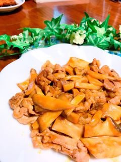 カレーマヨで絶品♡エリンギと豚肉炒め-レシピのメイン写真