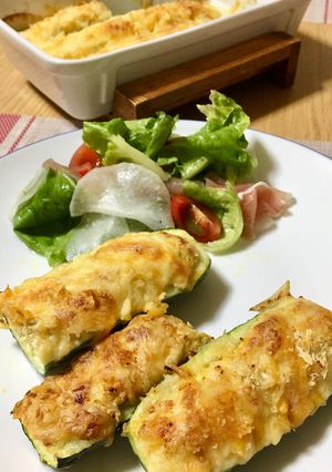 LOVE★ズッキーニカレー風味チーズ焼き-レシピのメイン写真