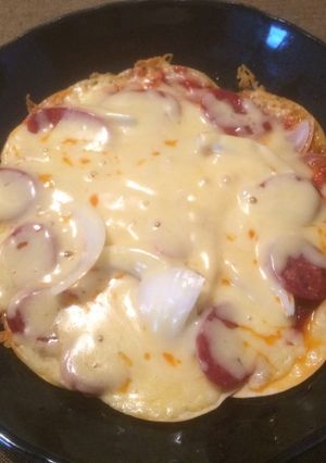 【簡単おつまみ】餃子の皮のピザ-レシピのメイン写真