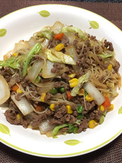 焼きビーフン挽き肉炒め!(^^)!-レシピのメイン写真