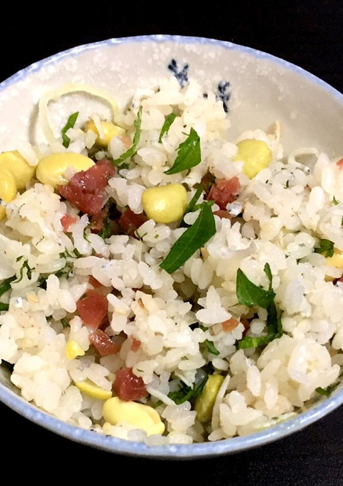 しらす×枝豆！夏のさっぱり炊き込みご飯♡-レシピのメイン写真