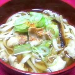 รูปของ めんつゆde 簡単 つけ麺鴨南蛮風♥