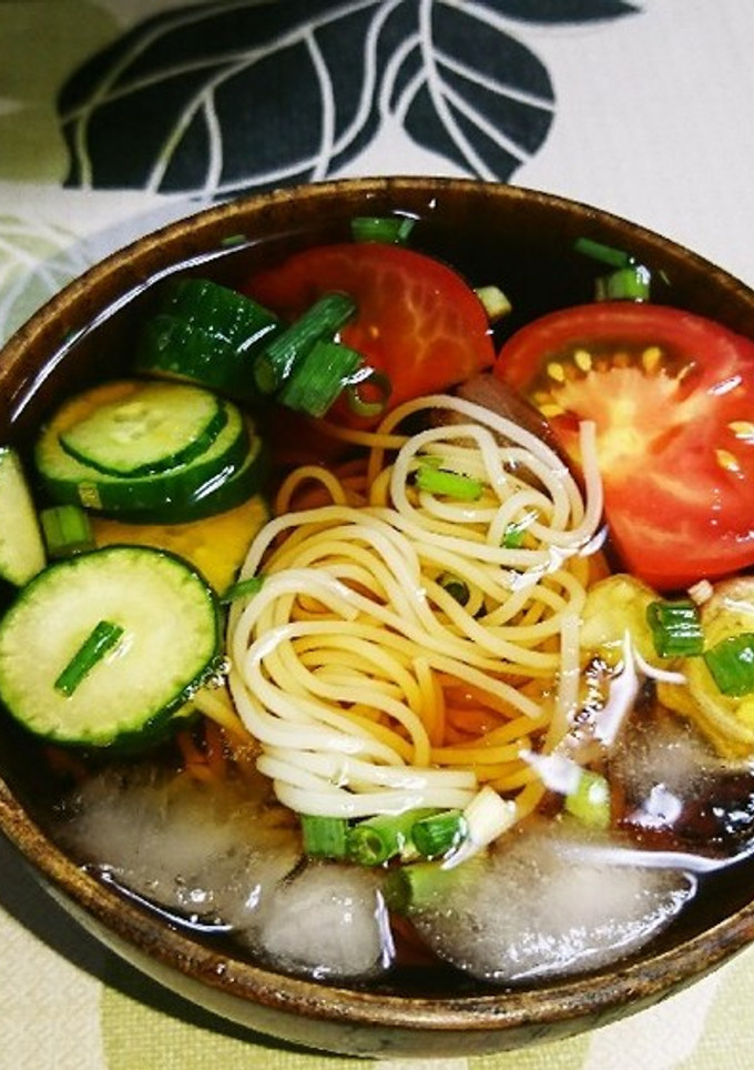 旨ウマ♪夏野菜でさっぱり冷そうめん-レシピのメイン写真