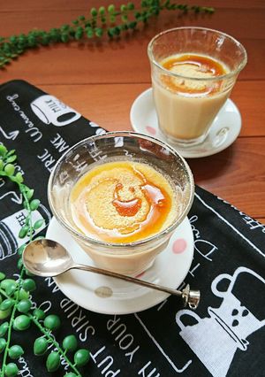 レンジで簡単☆甘酒豆乳きな粉プリン。-レシピのメイン写真