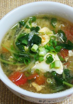 豆苗とトマトの夏スープ-レシピのメイン写真