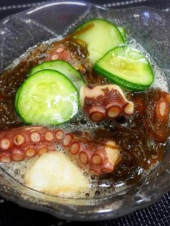 簡単!タコときゅうりのもずく酢の物-レシピのメイン写真