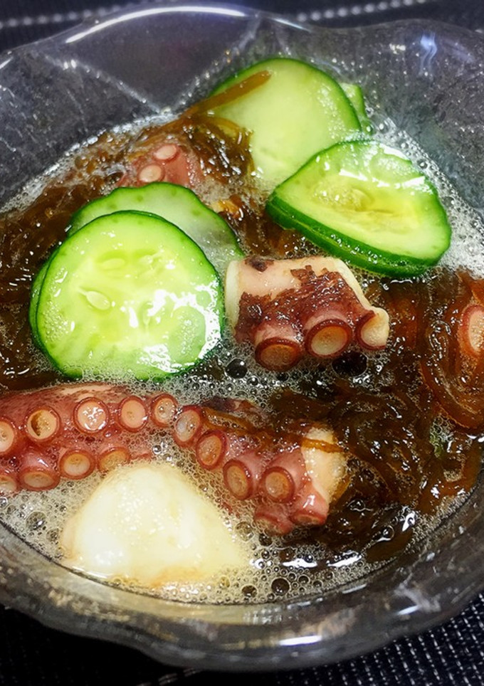 簡単！タコときゅうりのもずく酢の物-レシピのメイン写真