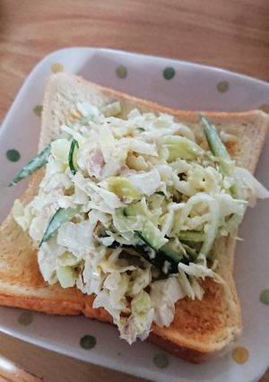しっとりキャベツたっぷりトースト-レシピのメイン写真