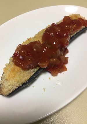 茄子のオーブン焼き（サルサ乗せ）-レシピのメイン写真