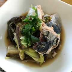A picture of さば水煮缶と茄子のオイスターソース煮.
