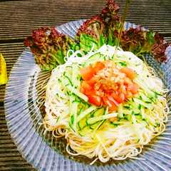 รูปของ レモンオイルでサラダ素麺