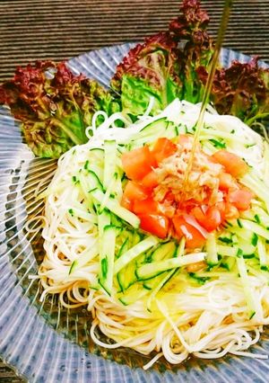 レモンオイルでサラダ素麺-レシピのメイン写真