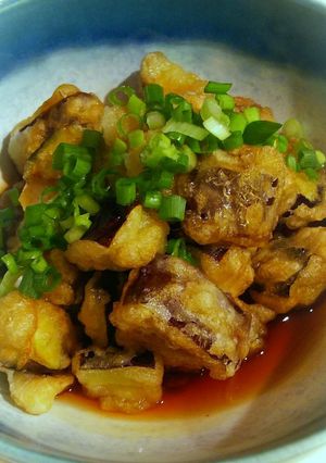 コロコロかりっの揚げなすをぽん酢あんで！-レシピのメイン写真