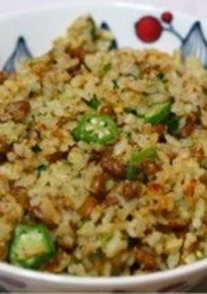 納豆オクラチャーハン-レシピのメイン写真