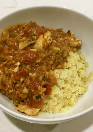 ラタトゥイユ風チキンと野菜のパスタ-レシピのメイン写真