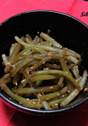 シャキシャキ絶品！芋づるのキンピラ！-レシピのメイン写真