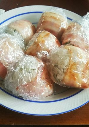 大葉とチーズのベーコン巻きオニギリ-レシピのメイン写真