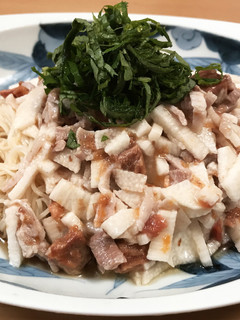 山芋と豚バラのぶっかけソーメン-レシピのメイン写真