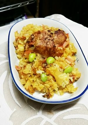 茶豆とベーコンの中華チャーハン　おこげ付-レシピのメイン写真