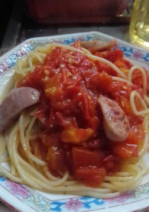 手抜きトマトソースからのポトフ パスタ -レシピのメイン写真
