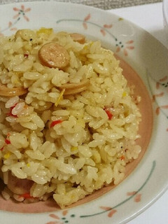 余った鶏皮でカレー味の炊き込みご飯-レシピのメイン写真