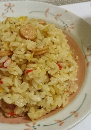 余った鶏皮でカレー味の炊き込みご飯-レシピのメイン写真